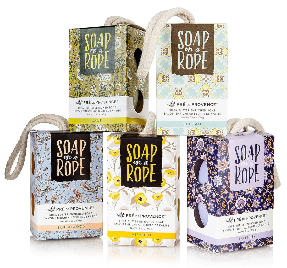 Pre de Provence soap in a bathroom lifestyle scene creating calm ambiance