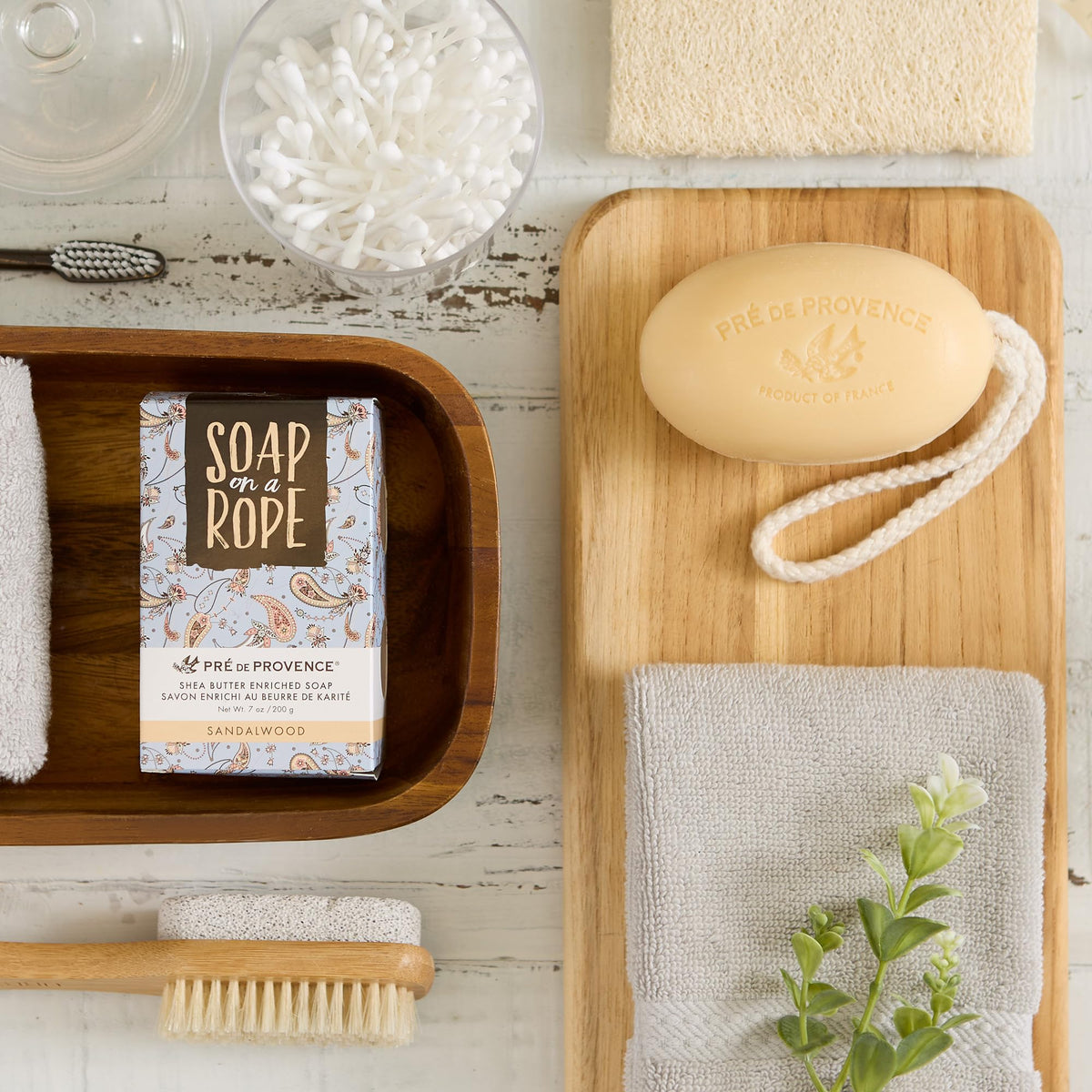 Pre de Provence label and ingredients highlighting shea butter benefit