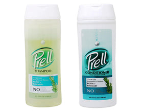 Prell bottles beside a ruler demonstrating 13.5 fl oz bottle size benefit