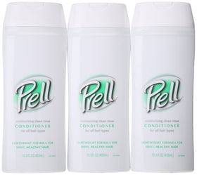 prell conditioner in bathroom lifestyle by sink showing stocked bottles for consistent haircare routine