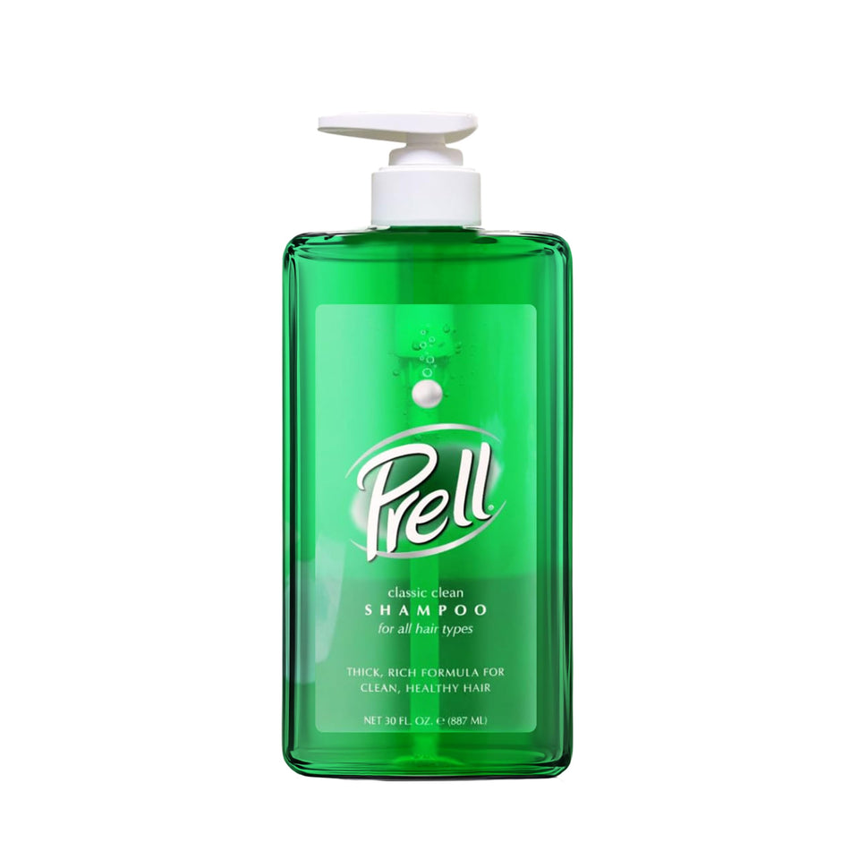 Prell original green front packaging showing 30 oz bottle and clear label benefit