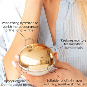Premier cream on fingers demonstrating smooth application and hydration