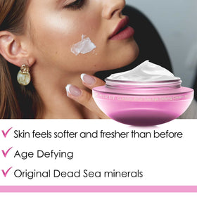 Premier Dead Sea ingredients flatlay showing botanical oils and minerals benefit