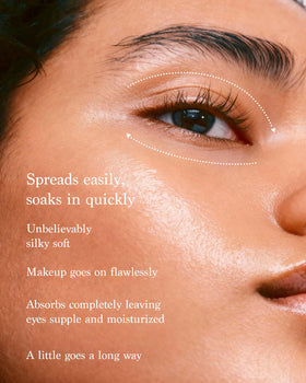 Premier Dead Sea eye serum texture close-up showing lightweight smooth consistency