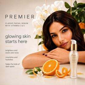 Premier bottle surrounded by Dead Sea minerals highlighting mineral benefits