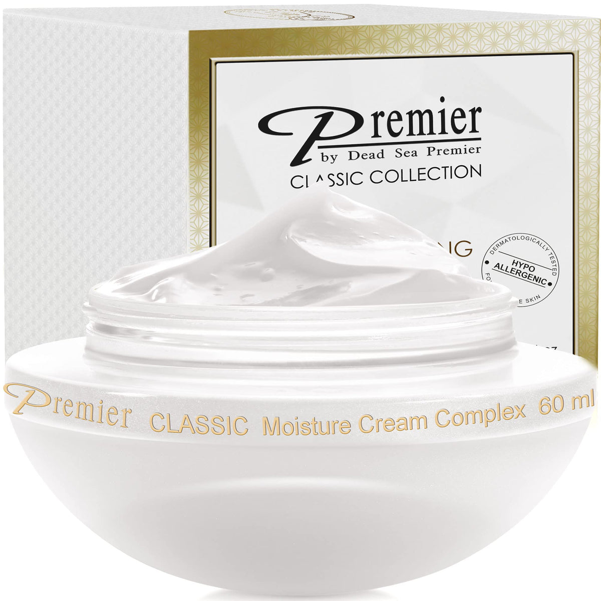 Premier front jar showing product packaging and clarity benefits