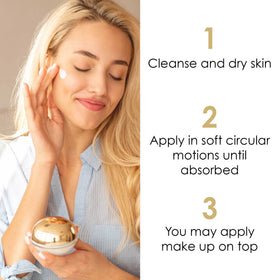 Premier open jar highlighting cream texture and easy absorption benefit
