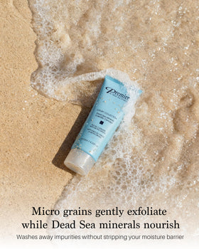 Premier pump dispensing soft foam demonstrating gentle lather and easy use