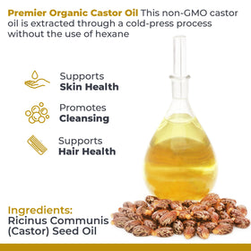 Premier Research Labs label close-up showing organic certification and hexane-free benefit
