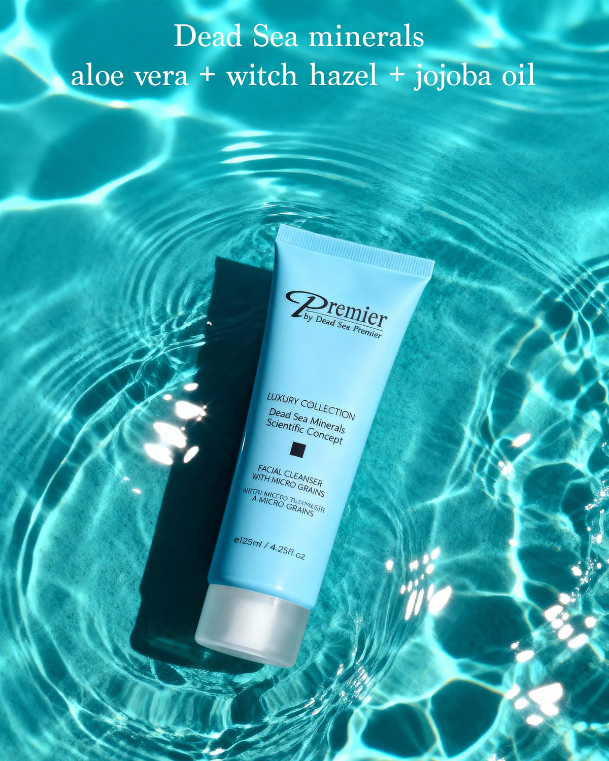 Premier bottle held in hand showing 4.4 fl oz size for travel and daily routine