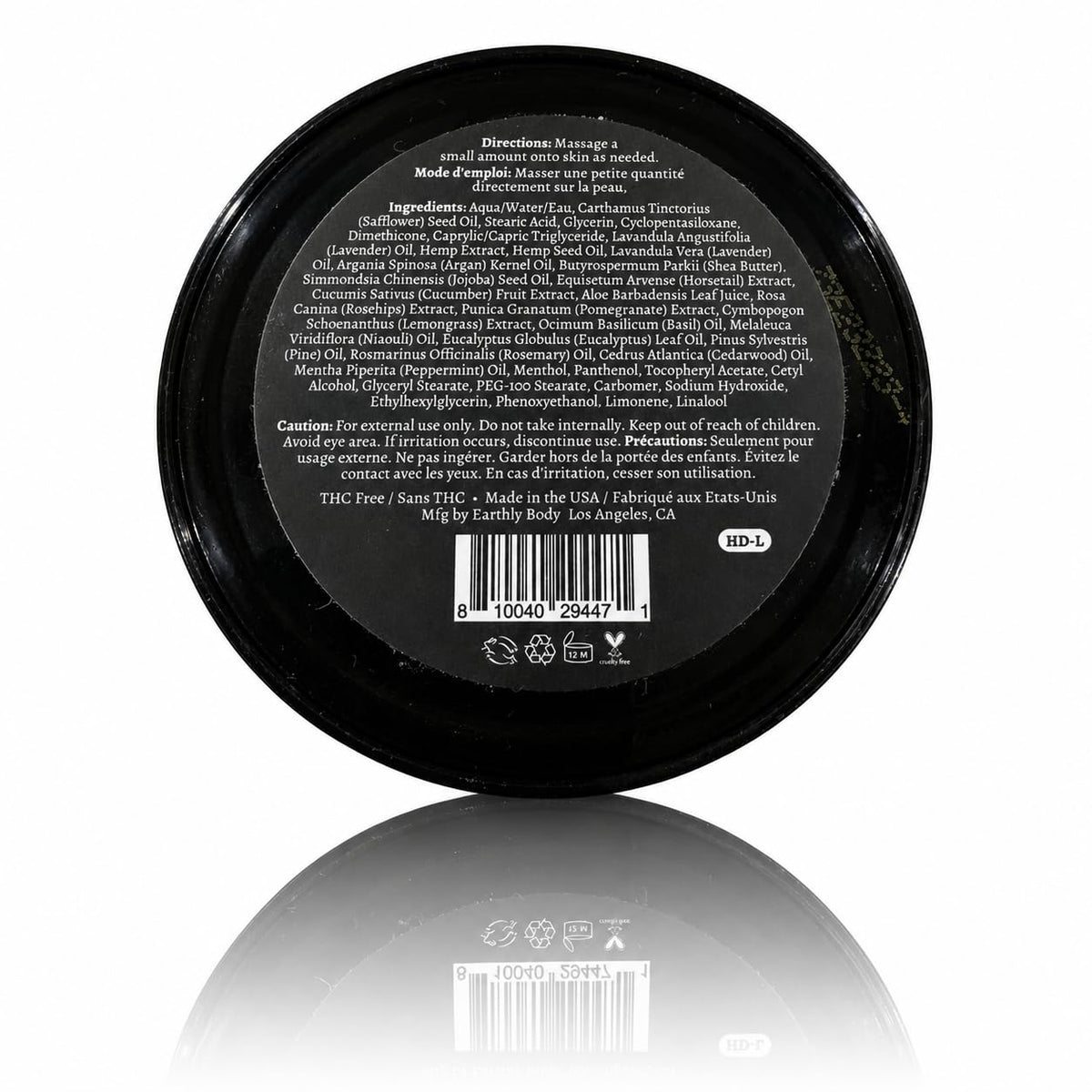 Premium Hemp Extract Daily open jar showing cream texture and easy absorption benefit