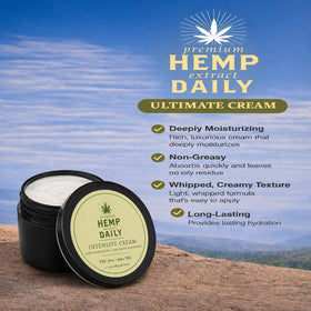 Premium Hemp Extract Daily paired tubs next to a coin for size comparison and convenience