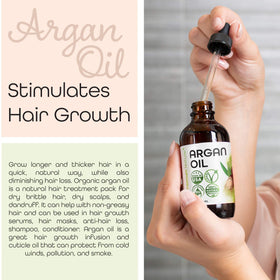 Premium Nature argan oil dropper dispensing a controlled moisturizing drop