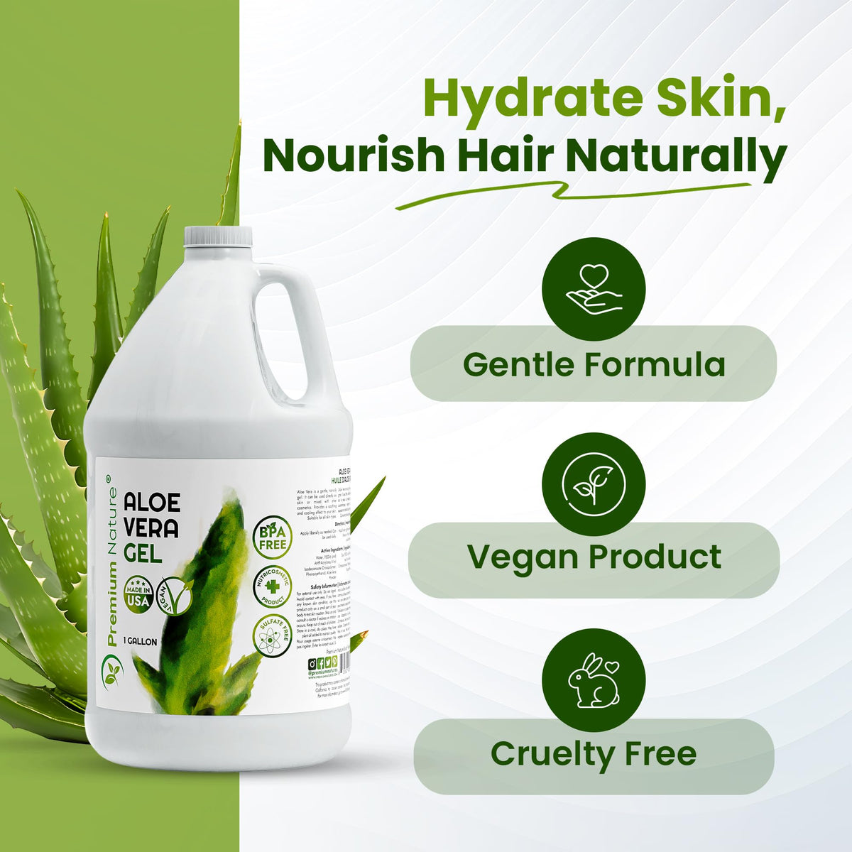 Premium Nature gel texture close-up highlighting smooth non-sticky feel