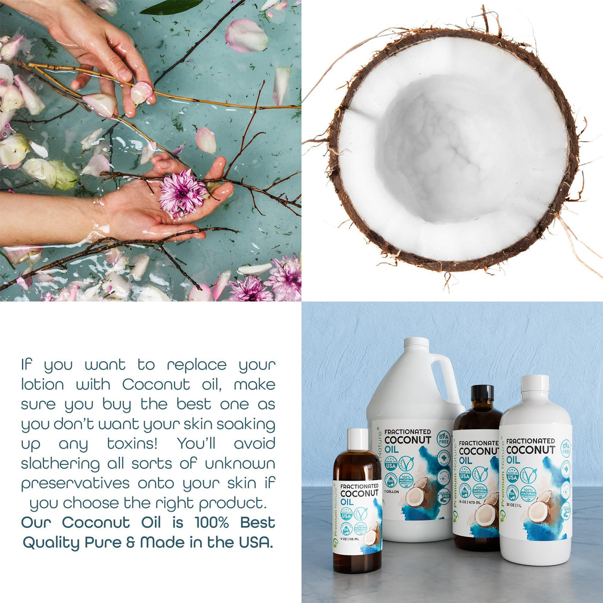 Premium Nature applied on hand to demonstrate fast-absorbing moisturizing benefit