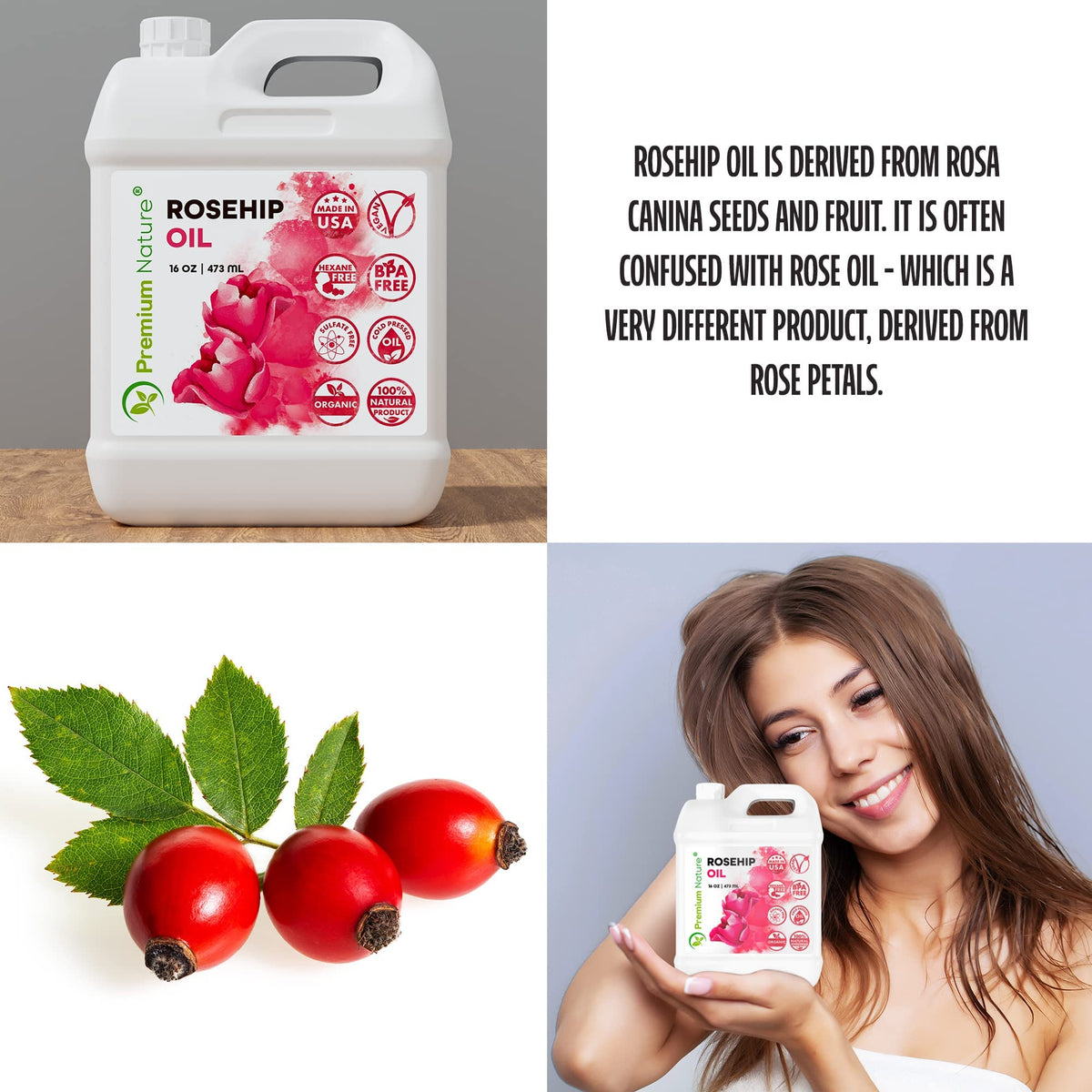 Premium Nature hands applying oil to face for smooth glide and hydration benefit