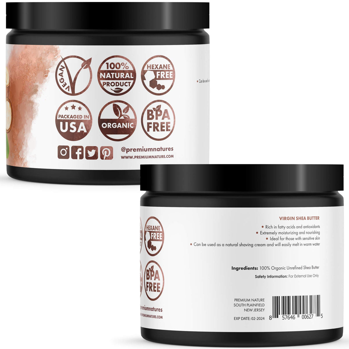 Premium Nature jar in bathroom setting for natural daily skincare ritual