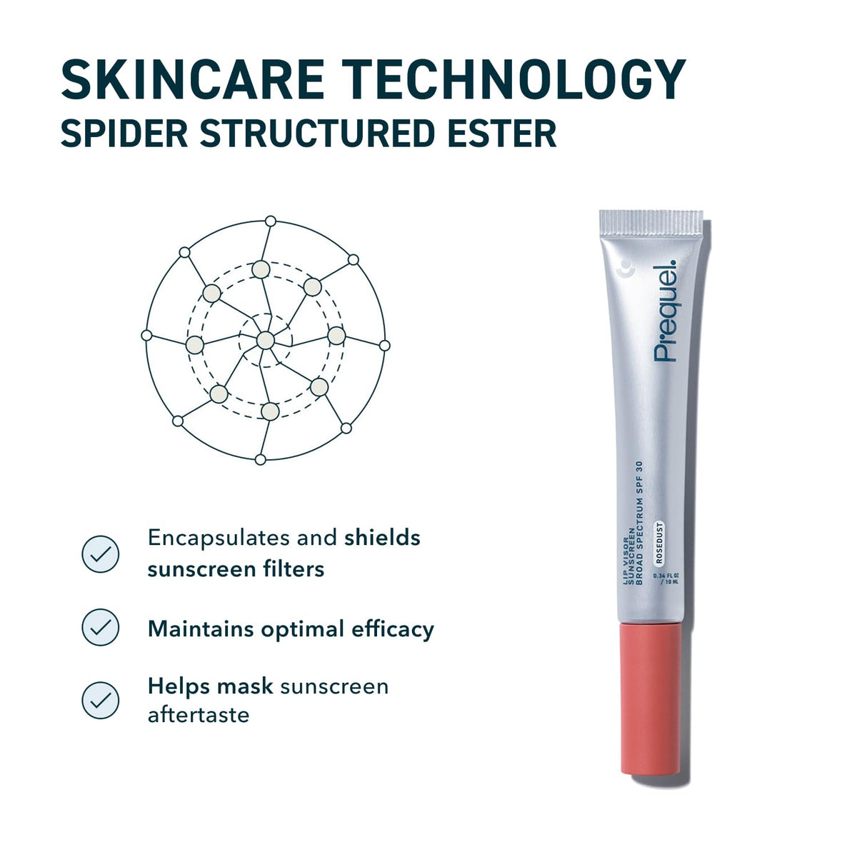 Prequel Lip Visor close-up of Physalis extract emphasizing antioxidant benefit