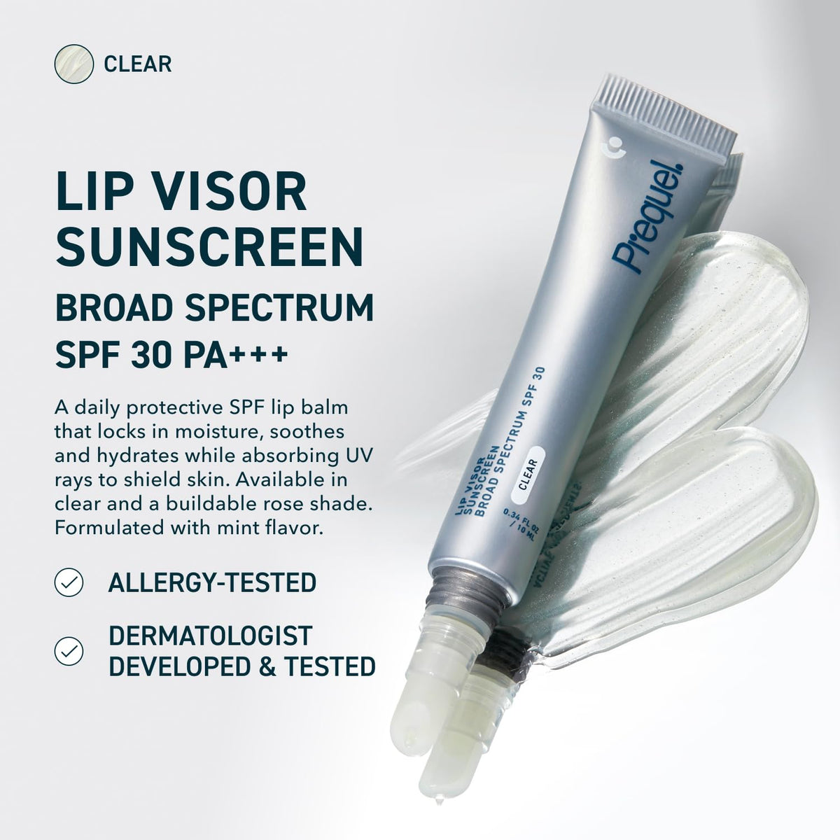 Prequel Lip Visor twist-up stick revealing product for easy application
