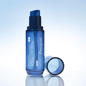 Prequel after application glow on skin demonstrating visible plumping and radiance