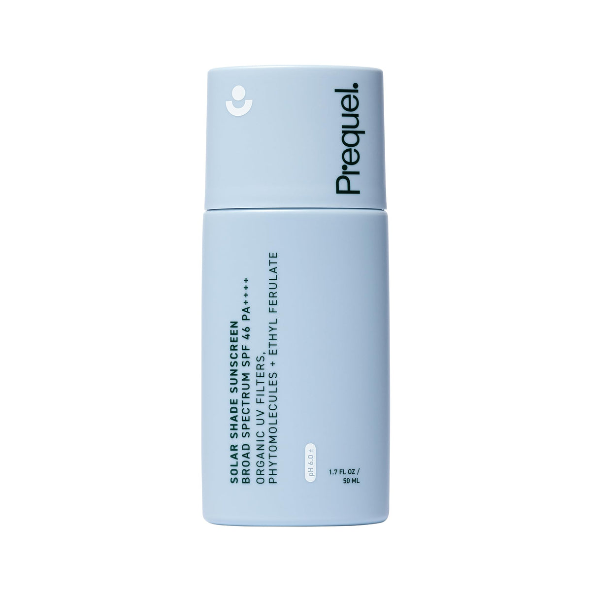 Prequel Solar Shade front packaging showing SPF 46 protection and travel size