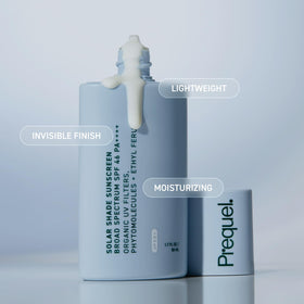 Prequel tube tucked inside a bag portraying convenient on-the-go protection