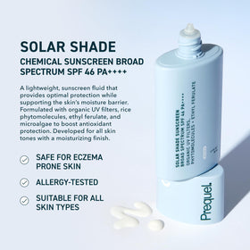 Prequel product texture close-up highlighting lightweight, hydrating finish