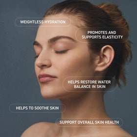 Prequel texture drop on skin detail, shows lightweight absorbent finish benefit