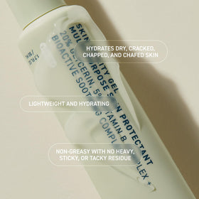 Prequel 2oz tube next to everyday items illustrating travel-ready size