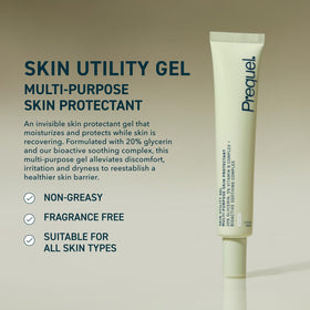 Prequel gel texture close-up highlighting fast-absorbing hydration