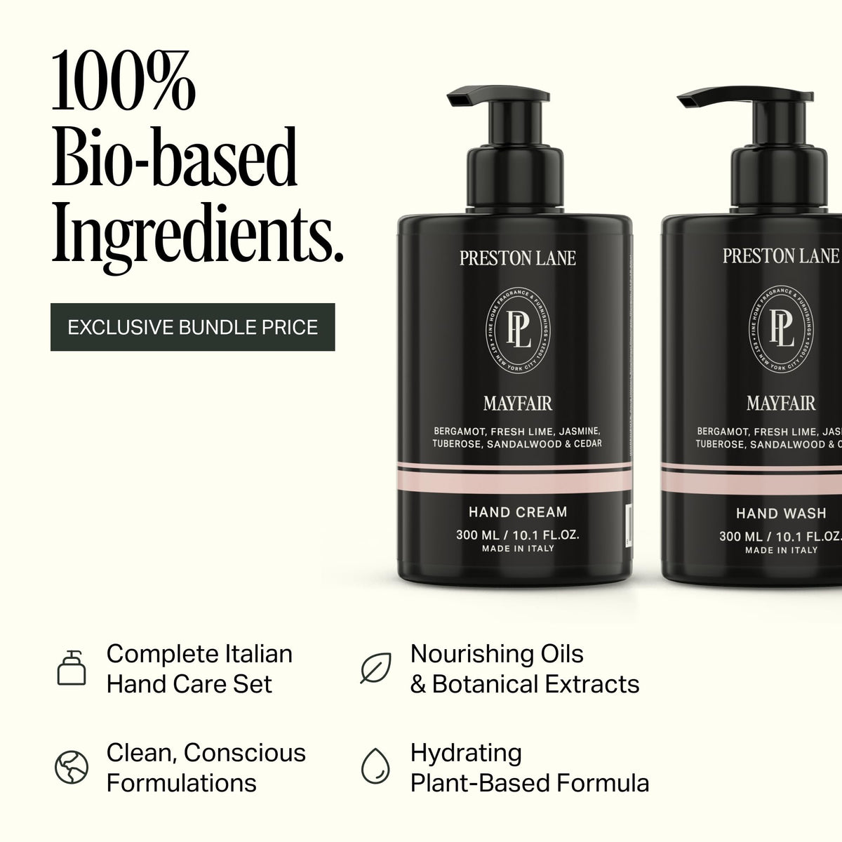 Preston Lane hand cream application on hands showing fast absorption and hydration