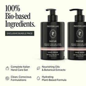 Preston Lane hand cream application on hands showing fast absorption and hydration