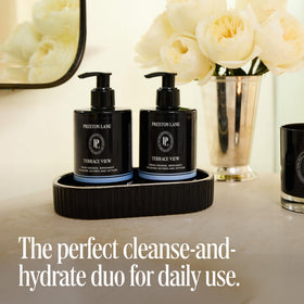 Preston Lane creamy lather from Mayfair hand wash showing gentle cleansing foam