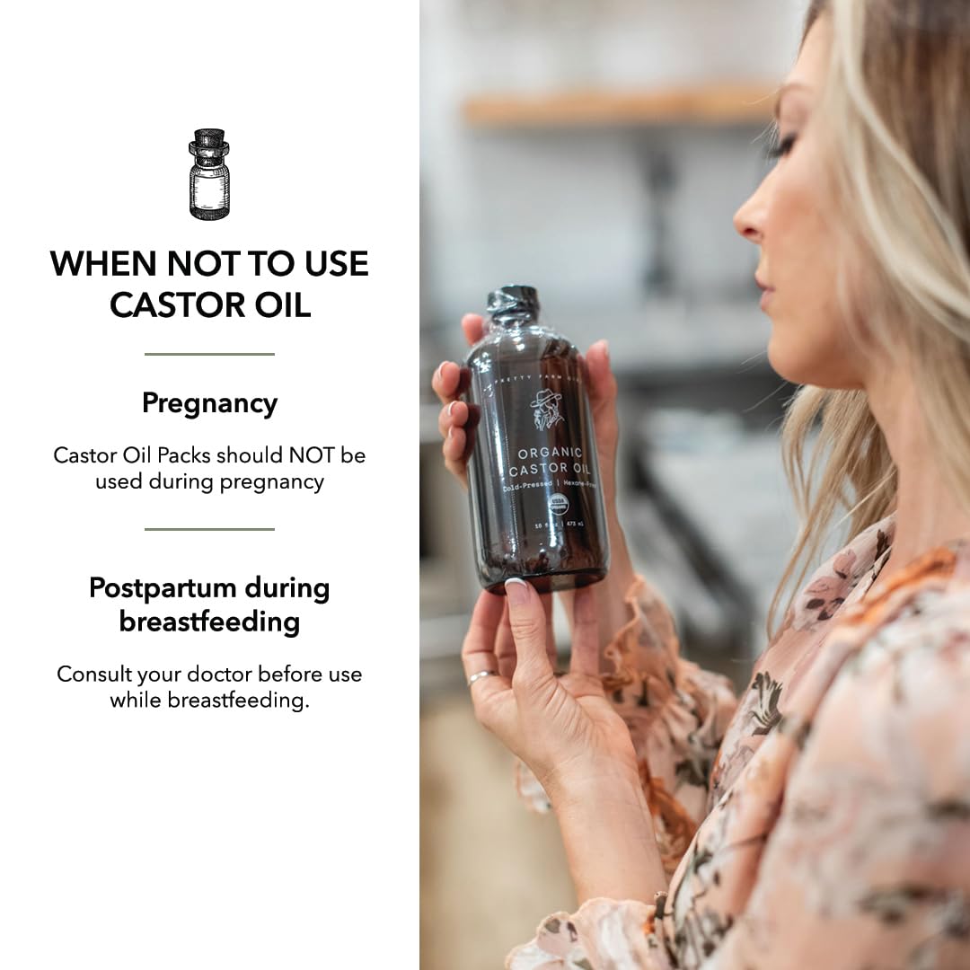 Pretty farm girl eye compress kit staged with castor oil for soothing treatment benefit