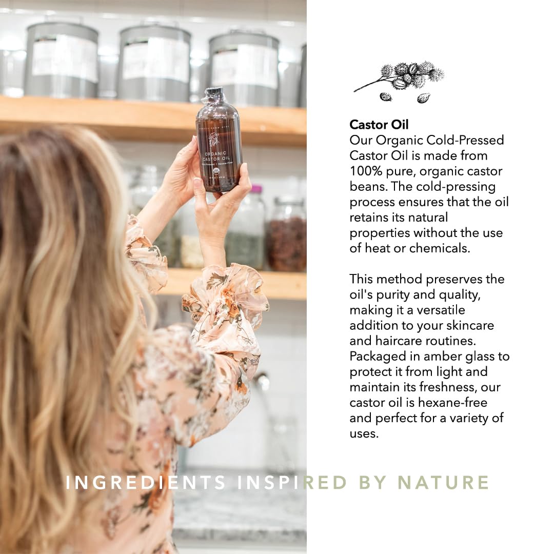 Pretty farm girl applying oil to hair ends for smoother, shinier hair benefit