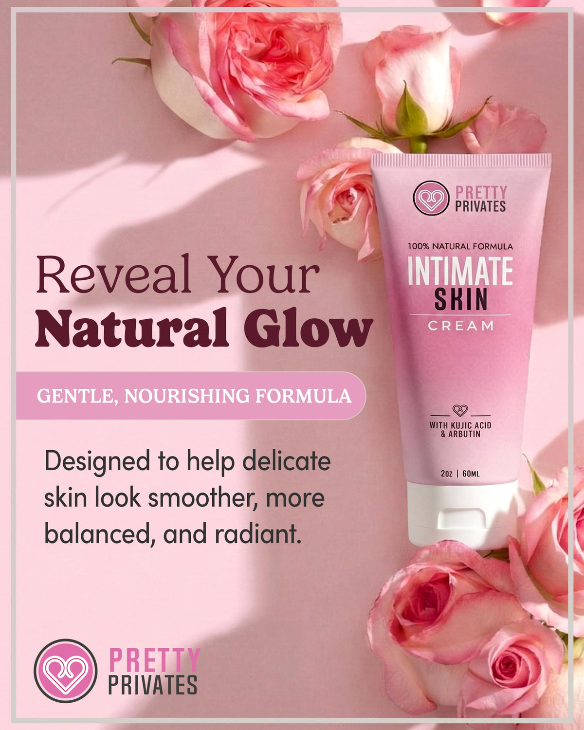Pretty Privates cream close-up texture demonstrating lightweight absorption
