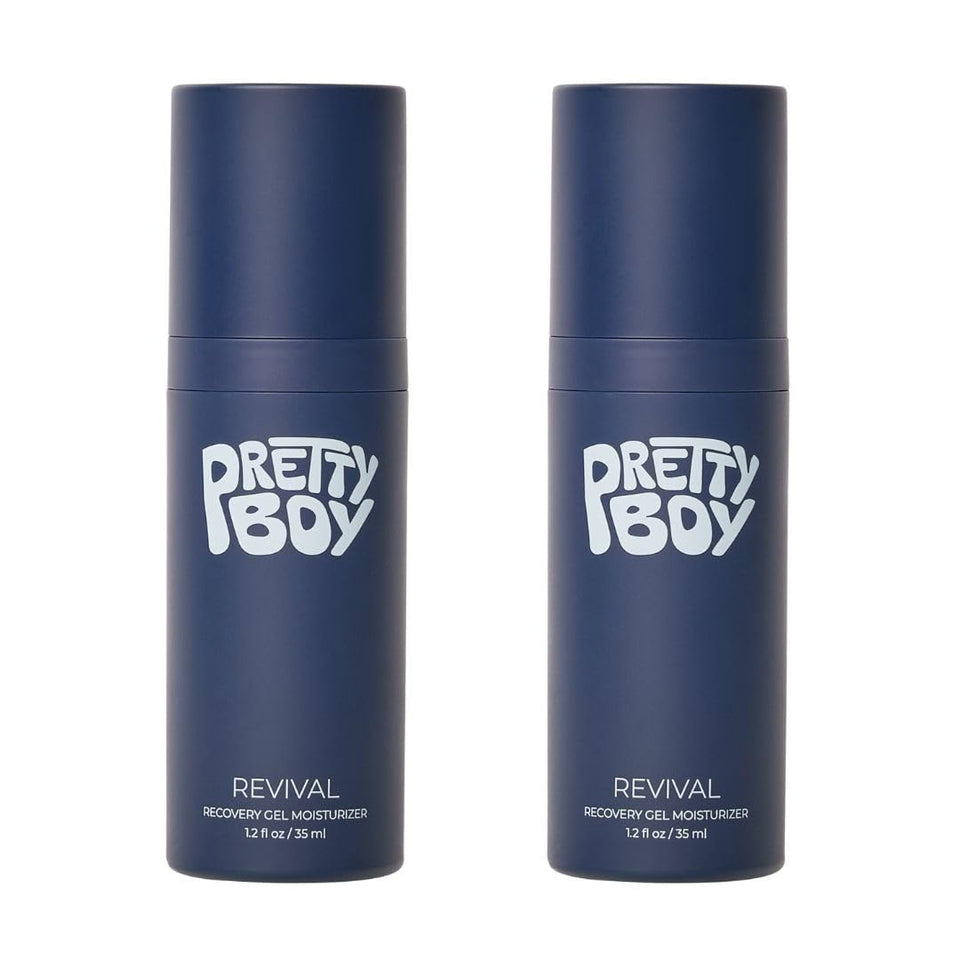 Prettyboy front packaging showing bottle and hydrating benefit