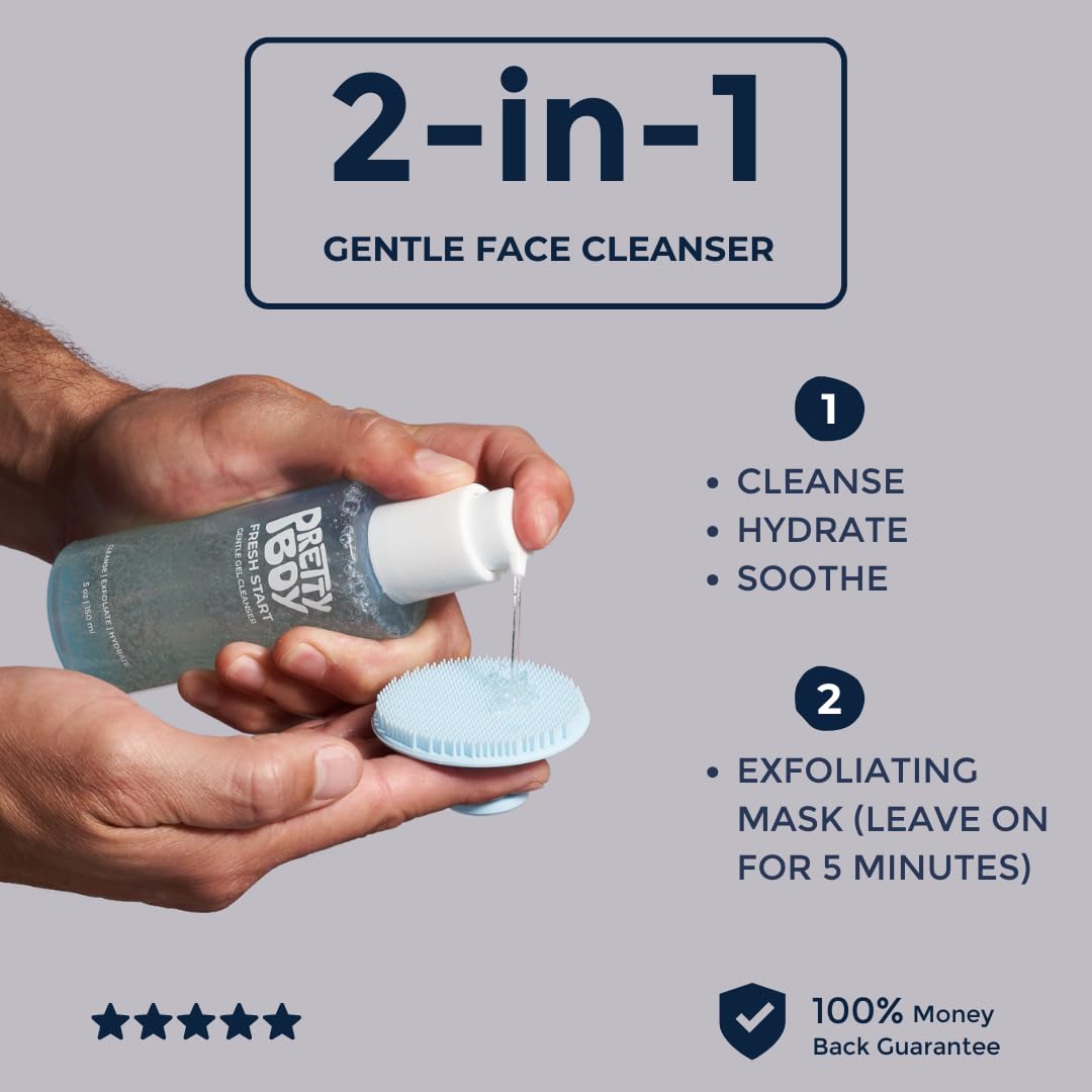 Prettyboy moisturizer being applied to hand for quick absorption benefit