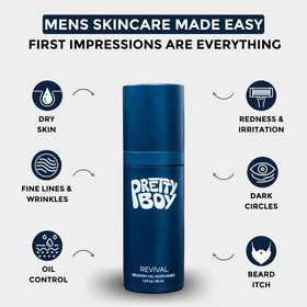 Prettyboy gel moisturizer texture close-up demonstrating lightweight hydration