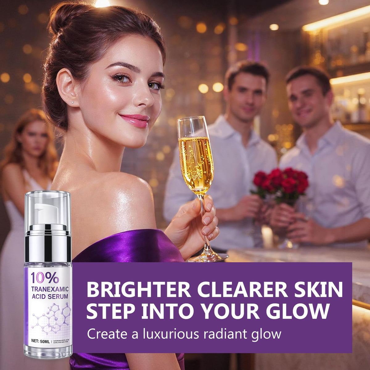 Prettypum bottle beside moisturizer illustrating layering in routine