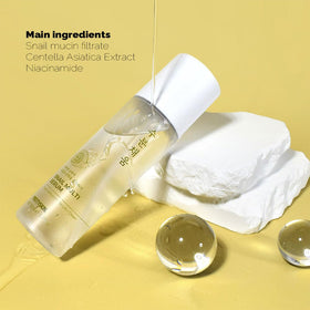 PRETTYSKIN serum 150ml next to everyday items to show true scale