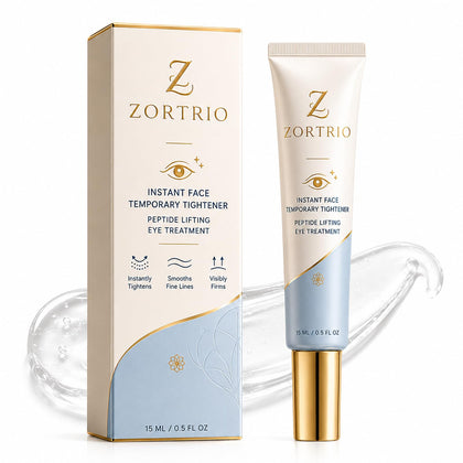 Pricyru ZORTRIO front packaging showing compact 15ml tube and branding, travel benefit