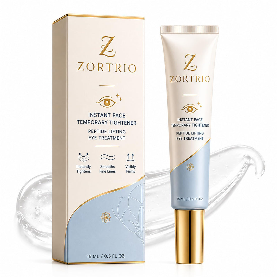 Pricyru ZORTRIO front packaging showing compact 15ml tube and branding, travel benefit
