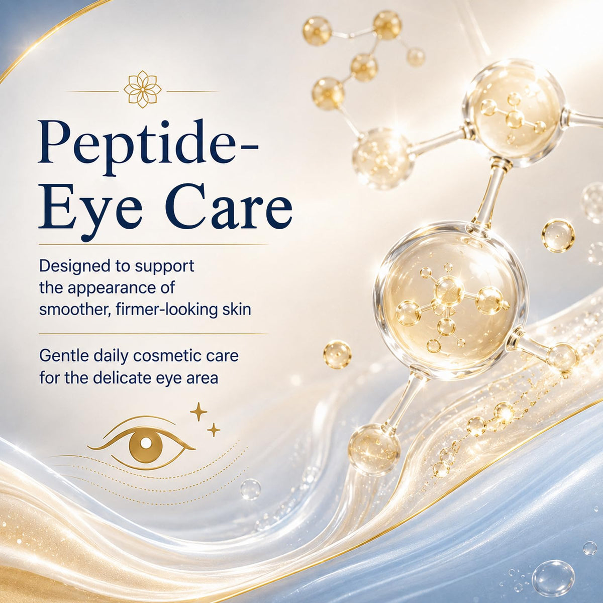 Pricyru ZORTRIO being applied under eye, showing gentle smoothing and visible lift