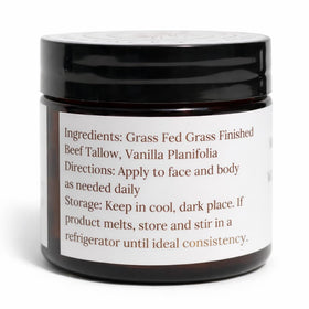 Primal Basics jar next to common items showing 1.7 oz scale and travel-friendly size