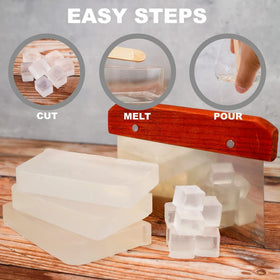 Primal Elements honey soap base poured into silicone molds showing clean demolding and crisp details
