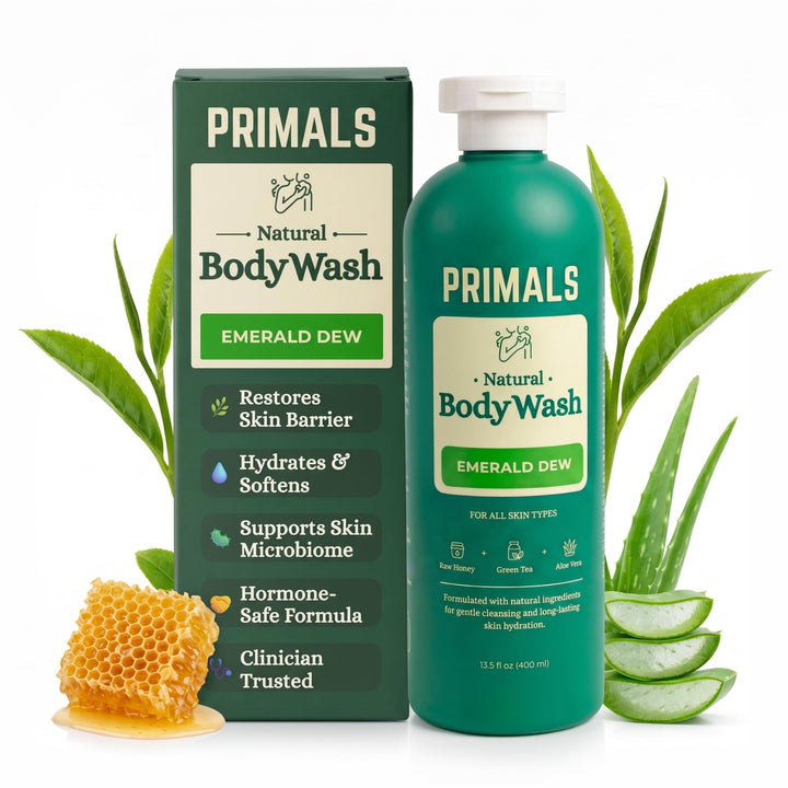 PRIMALS front packaging showing bottle and label, clear benefits visible