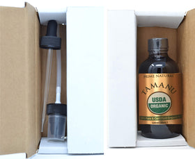 PRIME NATURAL bottle on bathroom shelf in lifestyle setting for daily use
