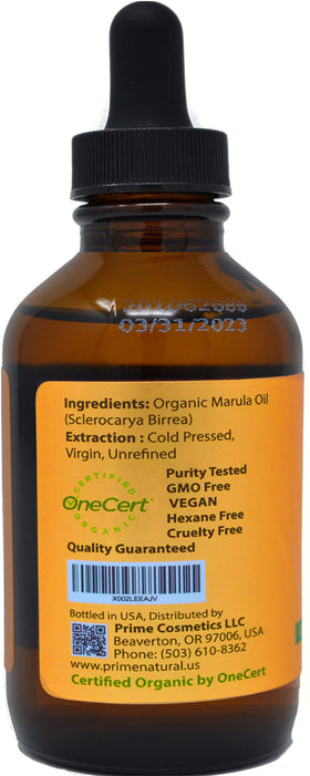 PRIME NATURAL oil texture on fingertip showing lightweight absorption benefit