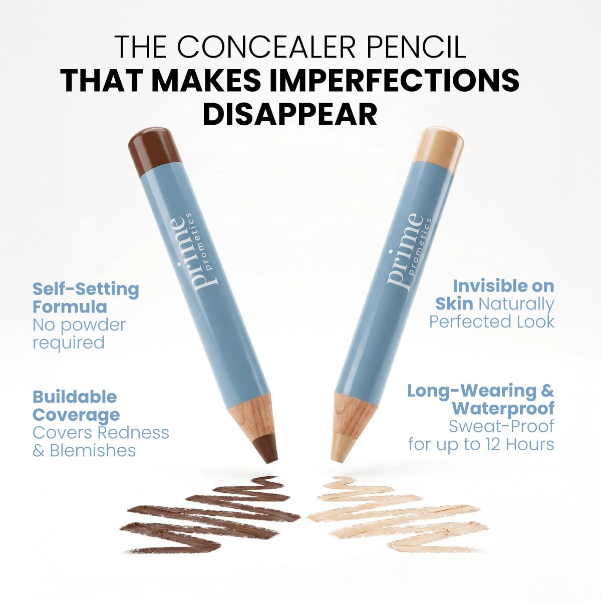 Prime Prometics being applied under eye illustrating brightening effect